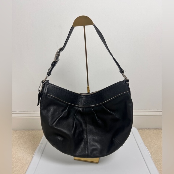 Coach F13731 Large Black Soho Leather Hobo Shoulder Bag - Picture 1 of 12